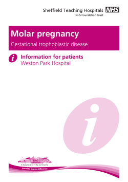 Molar pregnancy Gestational trophoblastic disease Information for patients Weston Park Hospital