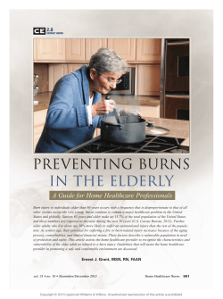 Preventing Burns in the Elderly A Guide for Home Healthcare Professionals 2.8