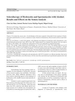 Sclerotherapy of Hydroceles and Spermatoceles with Alcohol: