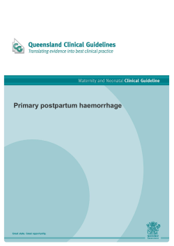 Primary postpartum haemorrhage