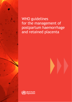 WHO guidelines for the management of postpartum haemorrhage and retained placenta