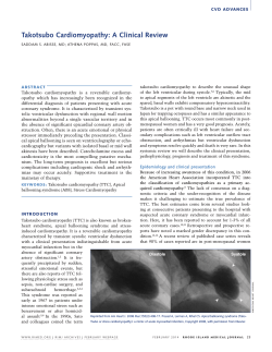 Takotsubo Cardiomyopathy: A Clinical Review