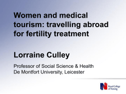 Women and medical tourism: travelling abroad for fertility treatment