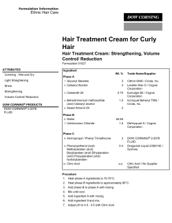 Hair Treatment Cream for Curly Hair Hair Treatment Cream: Strengthening, Volume Control/ Reduction