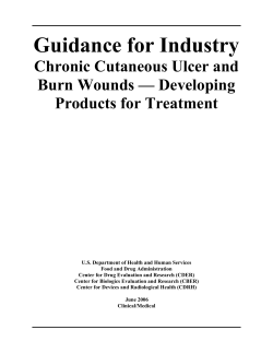 Guidance for Industry Chronic Cutaneous Ulcer and Burn Wounds — Developing