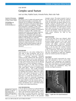 Complex sacral fracture CASE REPORT