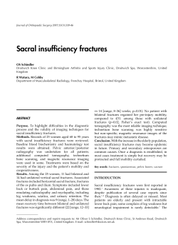 Sacral insufficiency fractures OS Schindler