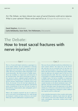 The Debate: How to treat sacral fractures with nerve injuries? Case 1