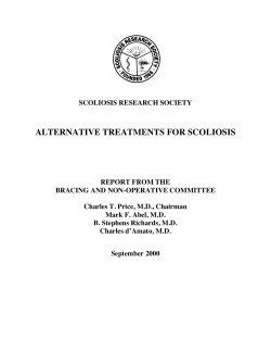 ALTERNATIVE TREATMENTS FOR SCOLIOSIS