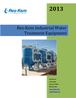 2013 Res-Kem Industrial Water Treatment Equipment Res-Kem LLC
