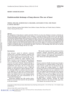 Endobronchial drainage of lung abscess: The use of laser