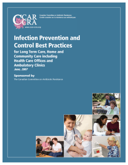 Infection Prevention and Control Best Practices for Long Term Care, Home and