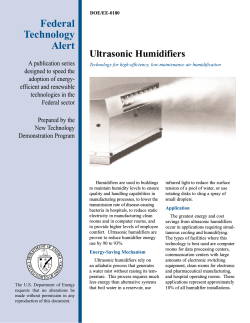 Federal Technology Alert Ultrasonic Humidifiers