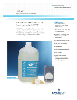 VAPURE Pre-mixed Hard Water Treatment Precision Cooling Business-Critical Continuity