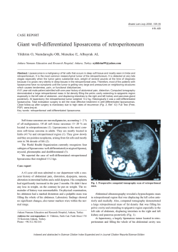 Giant well-differentiated liposarcoma of retroperitoneum CASE REPORT