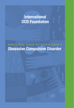 International OCD Foundation Obsessive Compulsive Disorder
