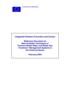 Integrated Pollution Prevention and Control Reference Document on Best Available Techniques in