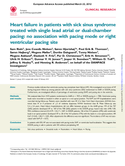 Heart failure in patients with sick sinus syndrome