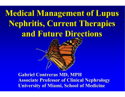 Medical Management of Lupus Nephritis, Current Therapies and Future Directions