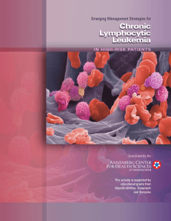 Chronic Lymphocytic Leukemia Emerging Management Strategies for
