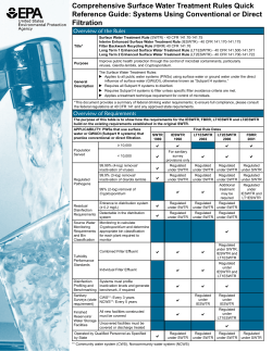 Comprehensive Surface Water Treatment Rules Quick