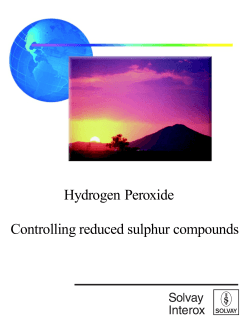 Hydrogen Peroxide Controlling reduced sulphur compounds