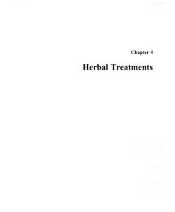 Herbal Treatments Chapter 4