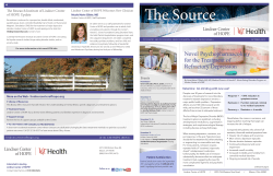 The Source The Research Institute of Lindner Center of HOPE Update