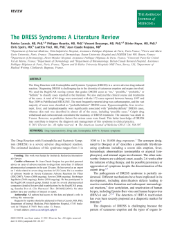 The DRESS Syndrome: A Literature Review REVIEW