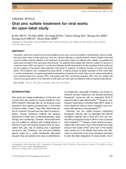 Oral zinc sulfate treatment for viral warts: An open-label study