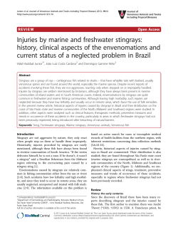 Injuries by marine and freshwater stingrays: