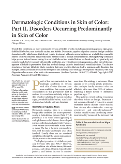 Dermatologic Conditions in Skin of Color: Part II. Disorders Occurring Predominantly
