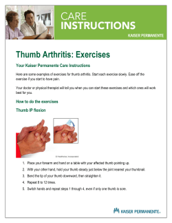 Thumb Arthritis: Exercises Your Kaiser Permanente Care Instructions