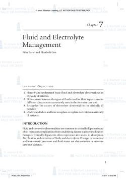7 Fluid and Electrolyte Management Chapter