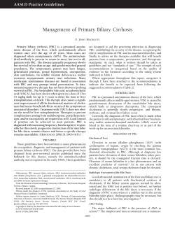 Management of Primary Biliary Cirrhosis AASLD Practice Guidelines