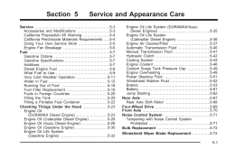 Section 5 Service and Appearance Care