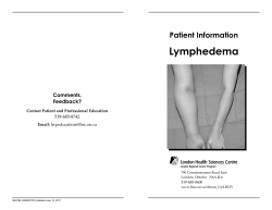 Lymphedema Patient Information Comments,