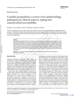 Candida parapsilosis: a review of its epidemiology, antimicrobial susceptibility