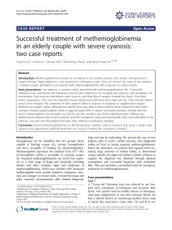 Successful treatment of methemoglobinemia in an elderly couple with severe cyanosis: