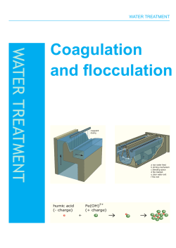 Coagulation and flocculation W ATER