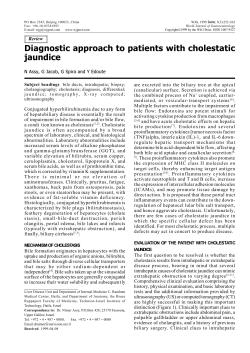 Diagnostic approach to patients with cholestatic jaundice