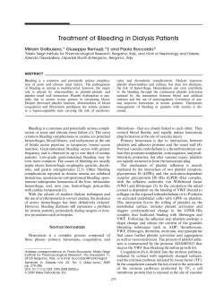 Treatment of Bleeding in Dialysis Patients
