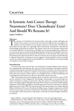 T Is Systemic Anti‑Cancer Therapy Neurotoxic? Does ‘Chemobrain’ Exist?