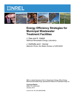 Energy Efficiency Strategies for Municipal Wastewater Treatment Facilities J. Daw and K. Hallett