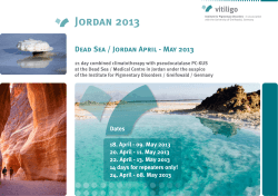 Jordan 2013 Dead Sea / Jordan April - May 2013