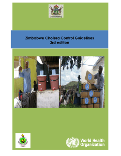    Zimbabwe Cholera Control Guidelines 3rd edition