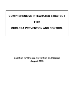 COMPREHENSIVE INTEGRATED STRATEGY FOR CHOLERA PREVENTION AND CONTROL