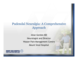 Pudendal Neuralgia: A Comprehensive Approach