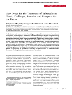 New Drugs for the Treatment of Tuberculosis: the Future