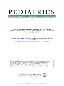 Abdullah A. Alangari, Frank J. Twarog, Mei-Chiung Shih and Lynda... 2004;113;e313 The online version of this article, along with updated information... Pediatrics